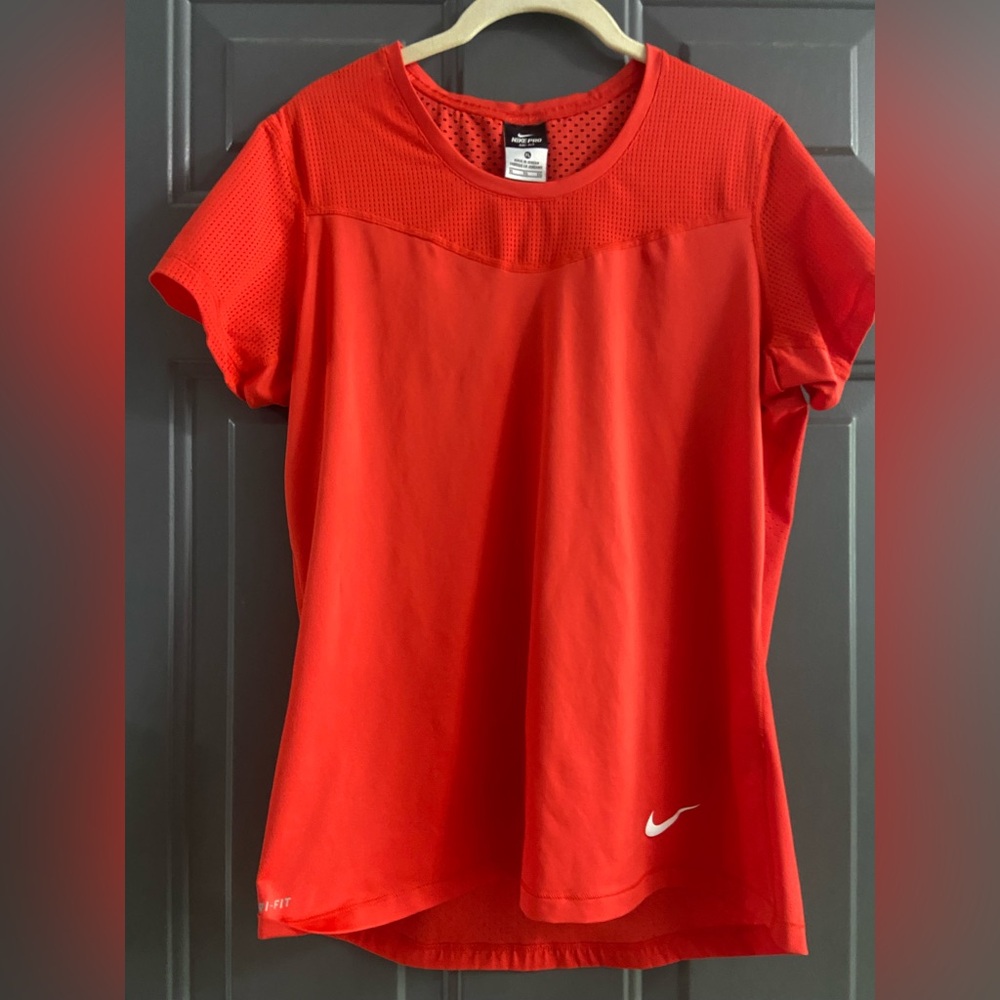 Nike Red Fitted Polo Tee